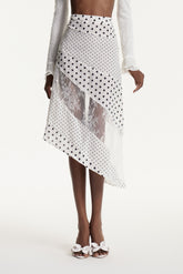 Edmunds Deconstruct Dot Lace Mini Skirt