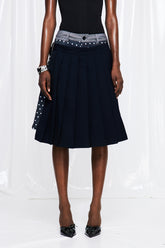 Fulvius Dot Pleated Midi Skirt